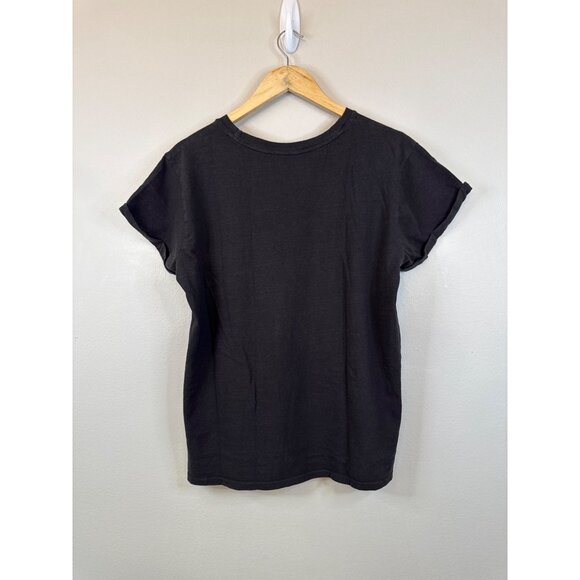 Lucky Brand Womens Graphic Tee "El Lay" Print Black Cotton Blend Size L - Picture 2 of 13